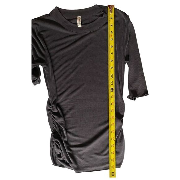 Intimately Free People Ruched Mini Rib Knit Gray Top Size SP - Picture 9 of 9